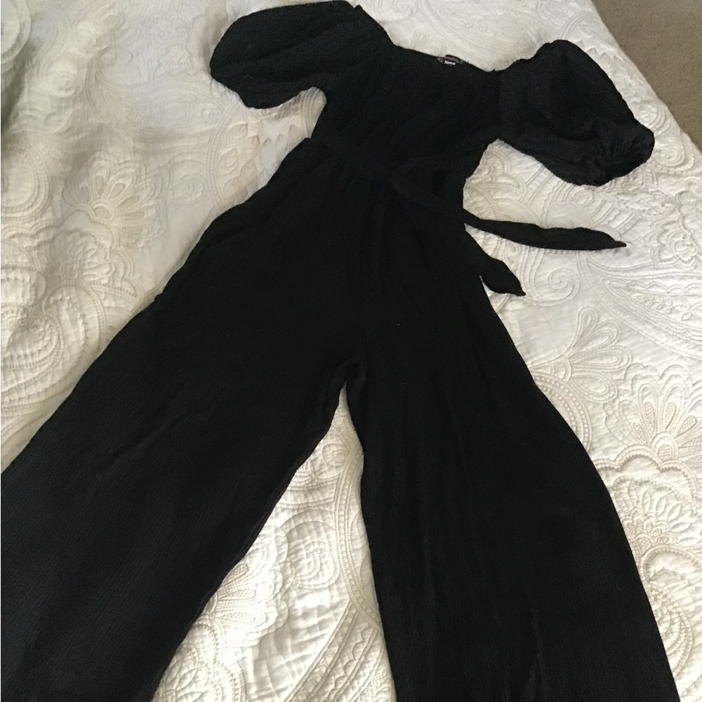 VGUC Girls size M black jumpsuit